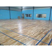 Indoor Teak Wood Badminton Court Flooring