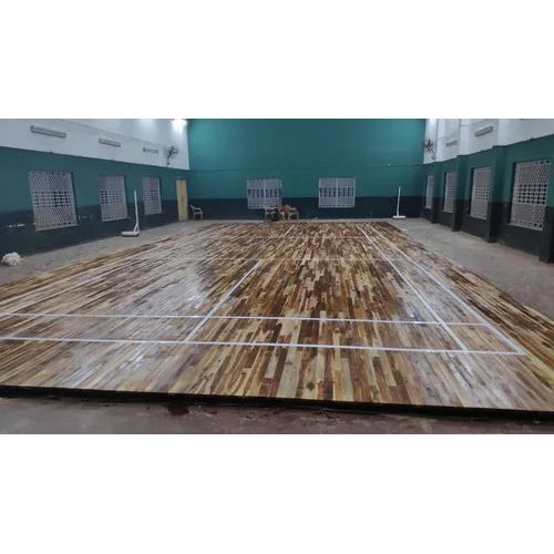 Teak Wood Badminton Court Flooring