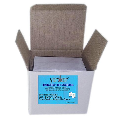 Yorkker Inkjet ID Cards (Pack of 115) for Epson Printers