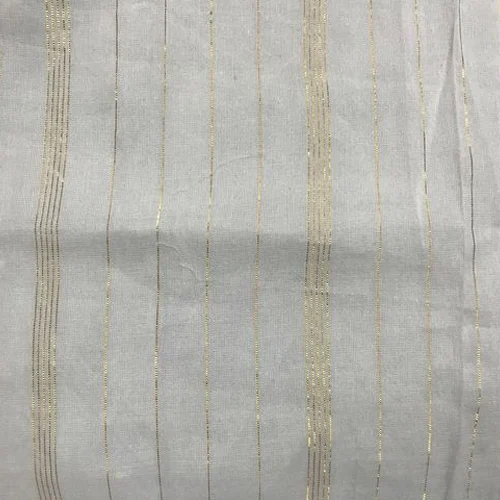 Golden Striped Rayon Fabric