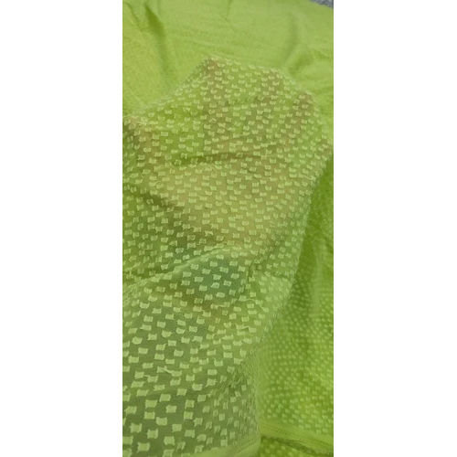 Washable Green Chinon Fabric