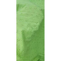 Green Hakoba Embroidered Fabric - Washable, Embroidered Texture, Custom Length For Garment Industries | Ideal For Versatile Fashion Applications