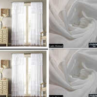 Cotton Voile Curtains Fabric - Mix Cotton, Length As Per Requirement Meter, White Color | Light Texture, Suitable For All Seasons