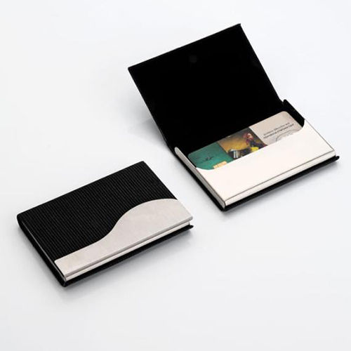 Black Metal Business Card Holder