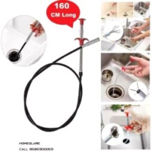 Silver Sink Dust Catcher Clog Cleaner 160 Cm