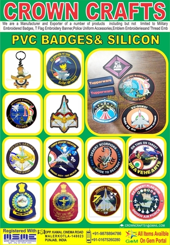 bullion wire  badges and pvc badges