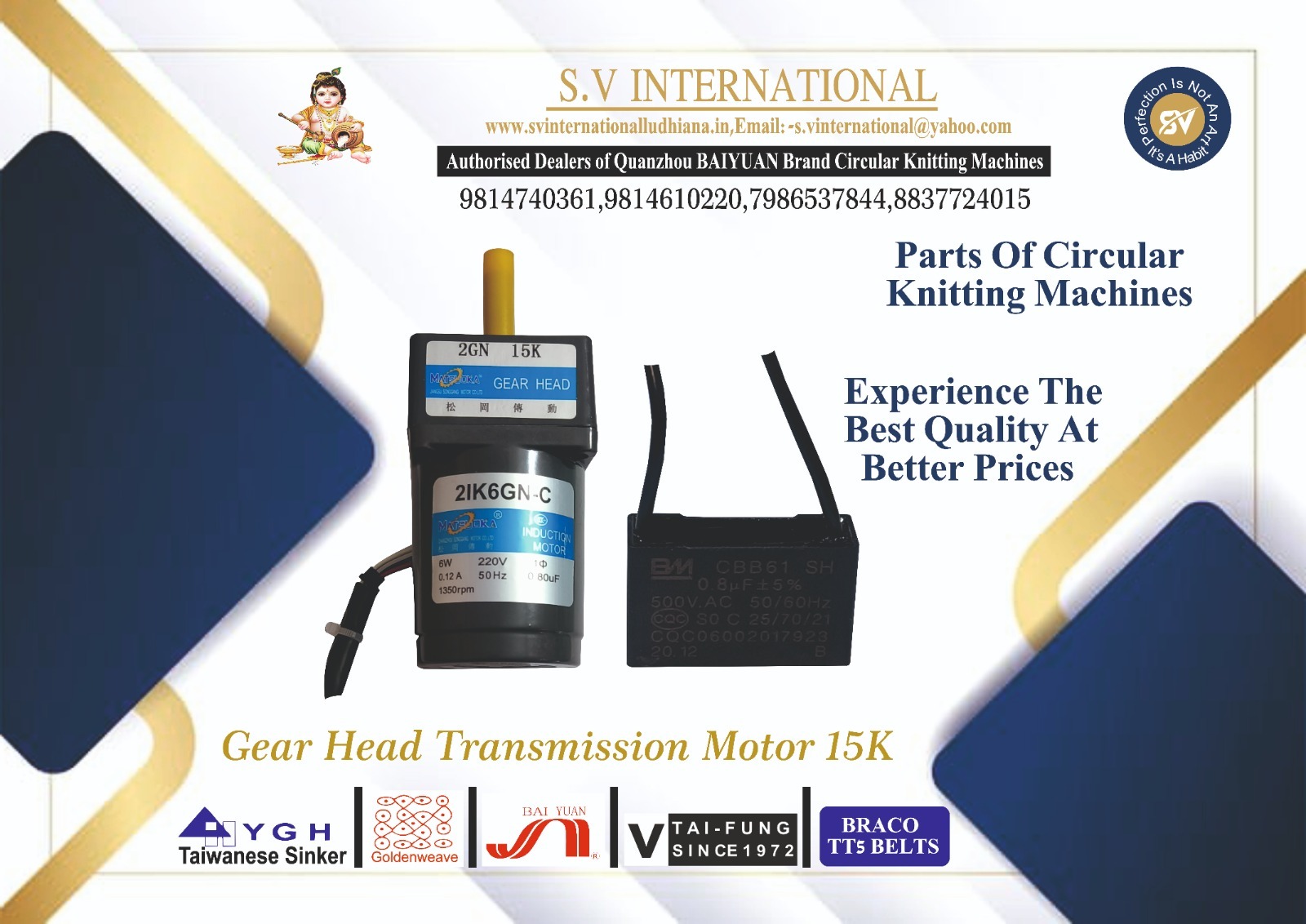 Gear Head Transmission Motor 15K