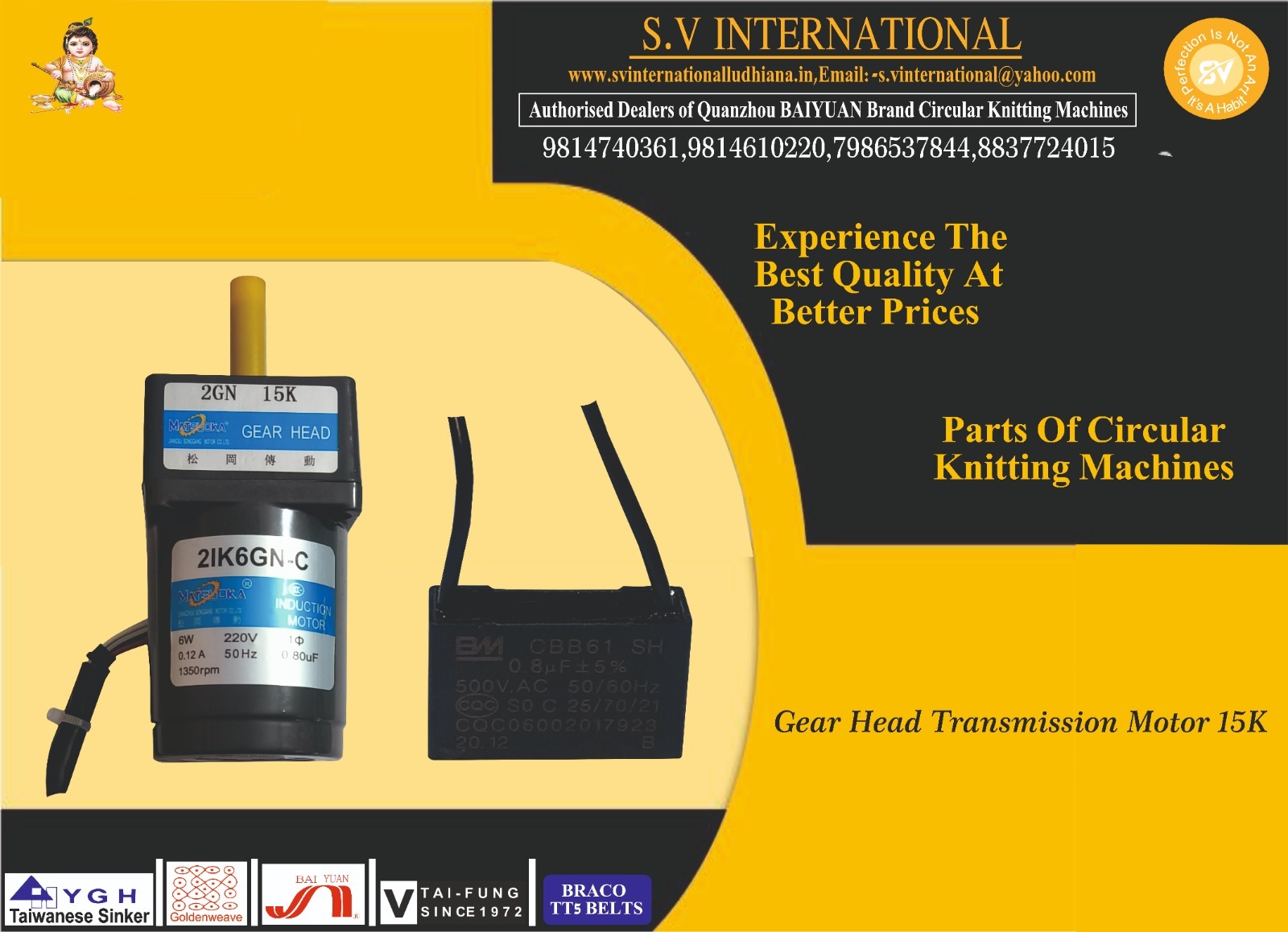 Gear Head Transmission Motor 15K