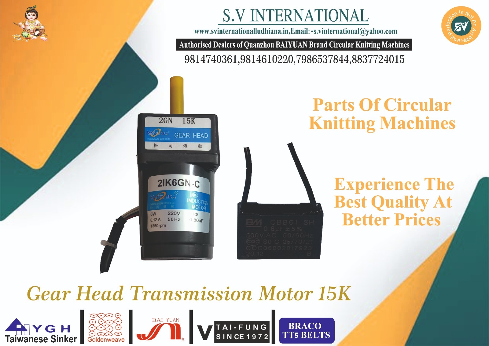 Gear Head Transmission Motor 15K