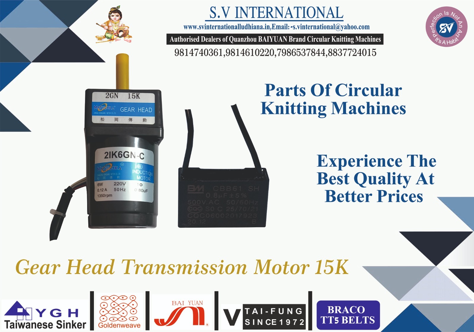 Gear Head Transmission Motor 15K