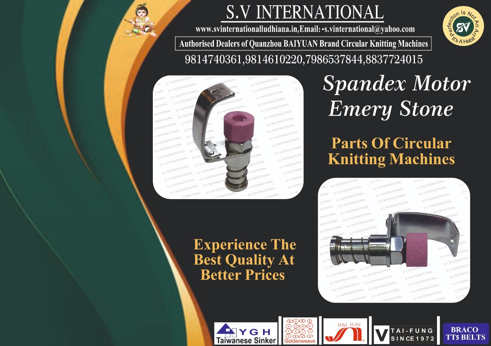 Spandex Motor Emery Stone