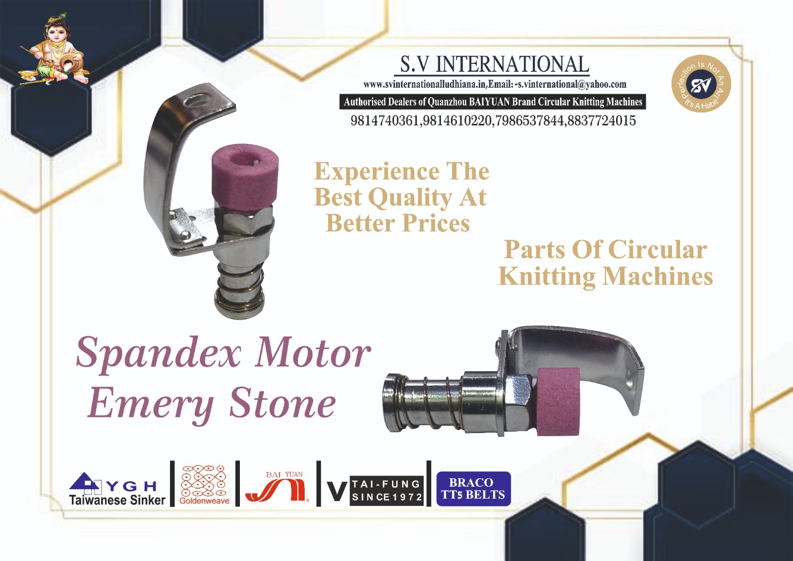 Spandex Motor Emery Stone