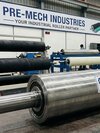 Conveyor Return Idler Roller - Mild Steel, 14x3 Inches | Black Color, High-quality & Durable For Industrial Conveyor Systems