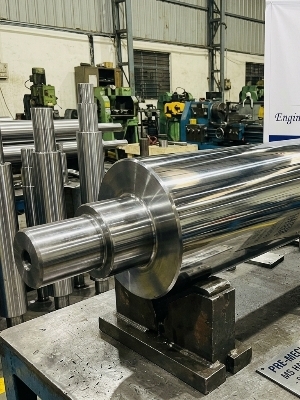 MS Guide Roller - Mild Steel, 12x6 Inches, Sleek Silver Finish | High Quality & Durable for Industrial Use
