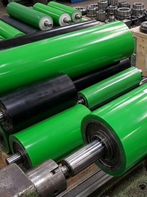 PTFE Coated Roller - Mild Steel, 24x6 Inches, White | Durable, High Quality, Resistant to Heat, Chemicals, and Abrasion for Industrial Use