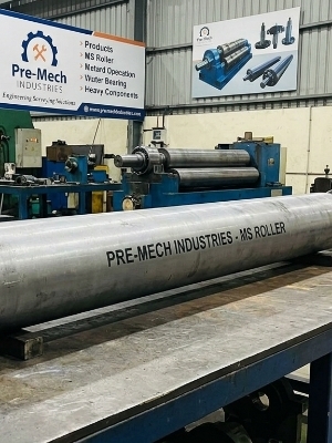 MS Conveyor Roller - Mild Steel, 12 Inch Length x 2 Inch Diameter, Silver Color | High Quality & Durable for Industrial Use