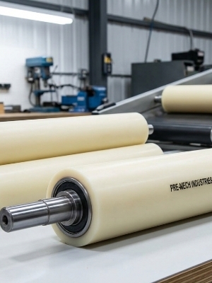Nylon Conveyor Roller - 3 Inch Diameter, 6 Inch Length | High-Quality White Material, Durable for Heavy-Duty Industrial Use