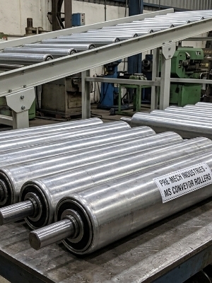 Ms Conveyor Roller - Mild Steel, 12x3 Inches, Silver | High Quality & Durable Design for Industrial Applications