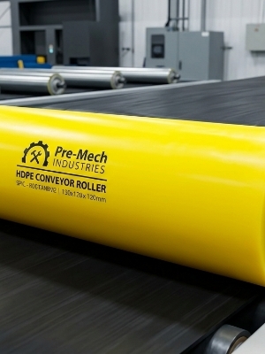 White Hdpe Conveyor Roller By Pre-Mech Industries