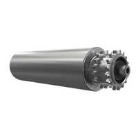 Conveyor Power Roller - Mild Steel, 2 Inch Diameter X 12 Inch Length | High Quality, Durable Silver Finish For Industrial Applications