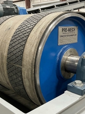 Black Belt Conveyor Head Drum Pulley