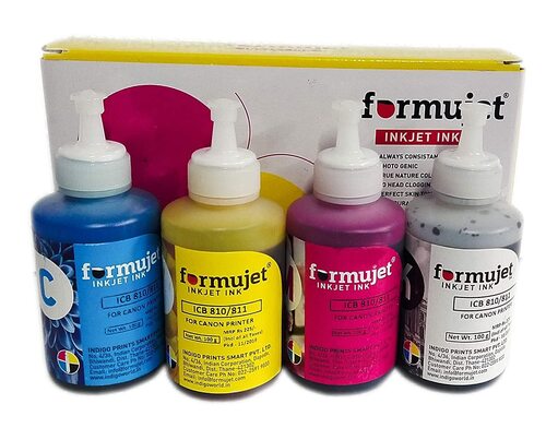 Formujet ICB 810/811 Inkjet Ink 4 Colors x 100g Compatible for Refilling Cartridges Like Canon