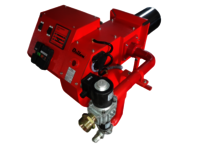 Red Thermic Fluid Heater Boiler Gas Burner