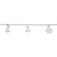 Dangling Nautical Theme Multi Charm Anklet