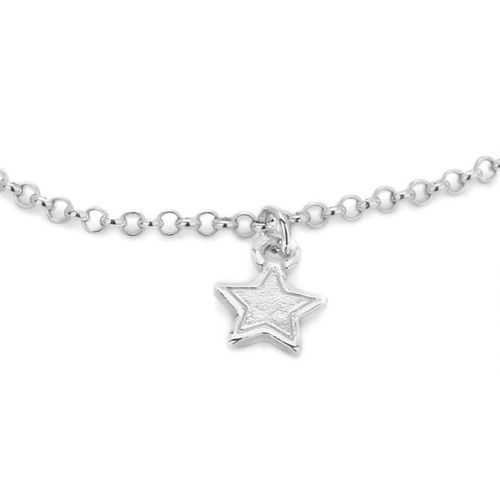 Open And Close Hanging Star Silver Bracelet