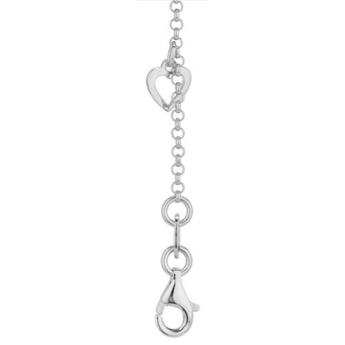 Dangling Open And Close Heart Charm Silver Anklet