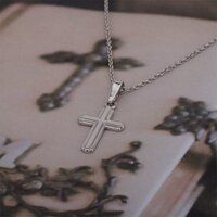 Sterling Silver Cross Silver Pendant Necklace