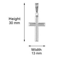 Fancy Cross Silver Pendant Necklace