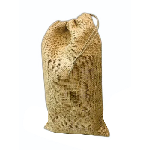 Jute Pouch Bags - Jute Material, 14x8 Inch, Brown | Plain Pattern, Drawstring Closure, Durable, Degradable, Eco-Friendly, Customizable Design