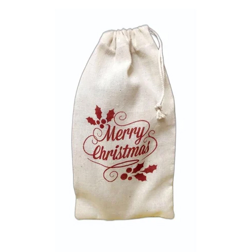 Printed Cotton Bags - Cotton Fabric, Off White, Customized Design, Drawstring Closure | Eco-Friendly, Ideal for Gifting, Storage, and Branding