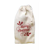 Printed Cotton Bags - Cotton Fabric, Off White, Customized Design, Drawstring Closure | Eco-friendly, Ideal For Gifting, Storage, And Branding