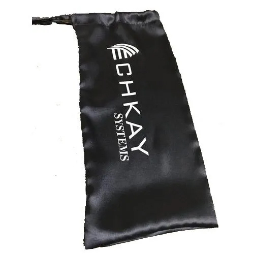 Satin Pouch Bag - Satin Material, 7x3 Inch Size, Black Color | Customizable Design, Drawstring Closure for Convenient Storage