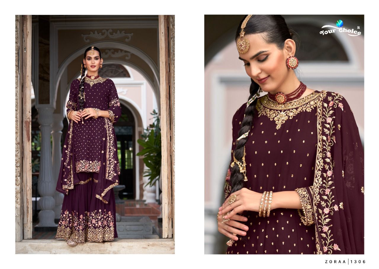 Designer Sharara Suit By Your Choice