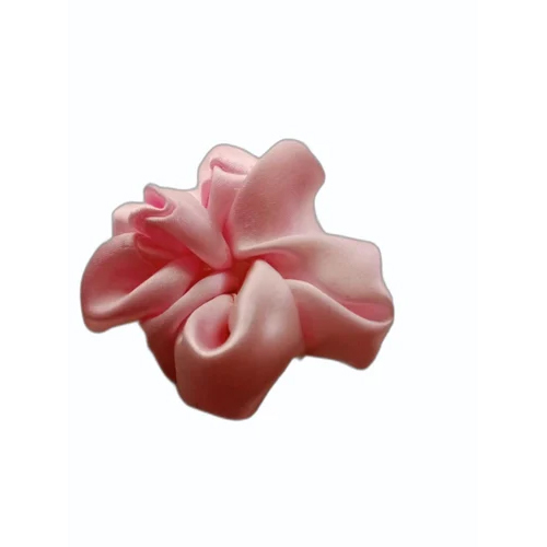 Pink Satin Hair Scrunchies