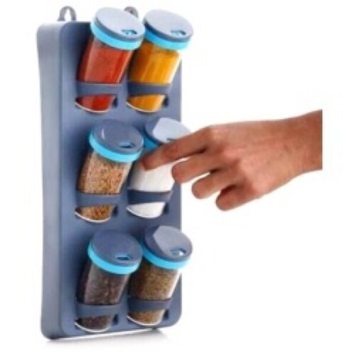Wall Mounted 6 Pc Spice Rack