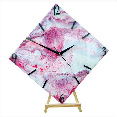 Pink Splash Geode Wall Clock 12X12 Inch