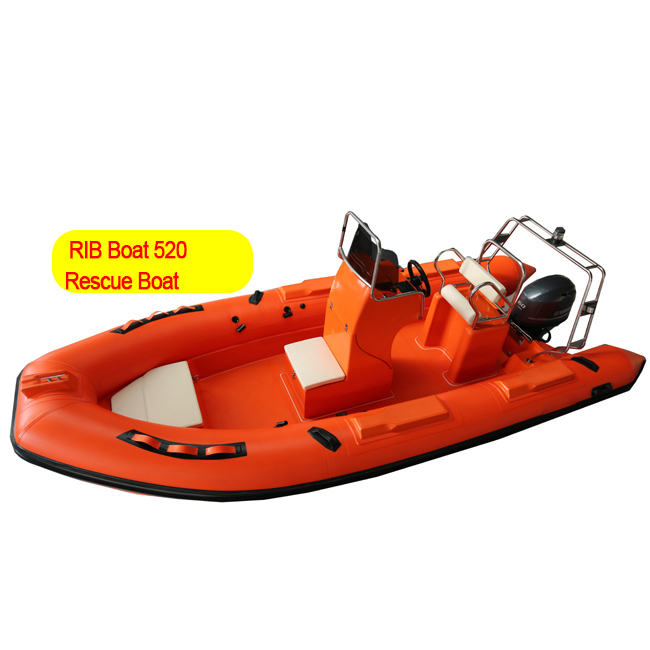 RIB boat Rigid inflatable boat Resuce boat 520cm 17ft
