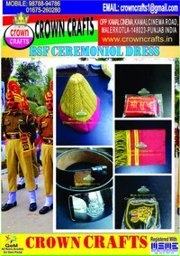 CISF Ceremonial Dress - Cotton Georgette, Customized Sizes from M to XL, Embroidered Pattern, Long Length, Unisex | Breathable, Quick Dry, Waterproof, Modern Style, Full Sleeves