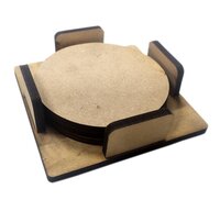 Yorkker MDF DIY Round Coasters with Holder