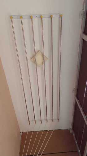 Ceiling mounted pulley type cloth drying hangers in Kuttanad Kerala