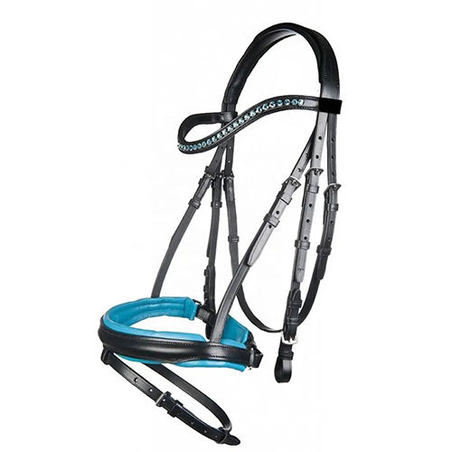 best Quality Indian DD Leather Double Bridle with wide Nose band