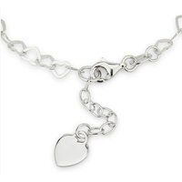 Open Heart Multi-Link Chain Silver Bracelet