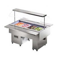Steel Salad Counter - Color: Silver