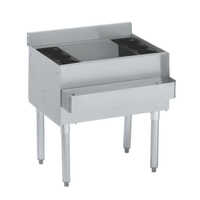 Cocktail Station With Speed Rail - Color: Silver