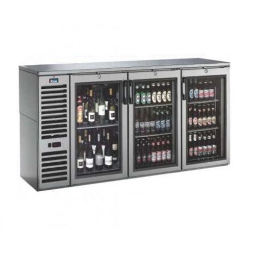 Rectangular Three Door Back Bar Chiller