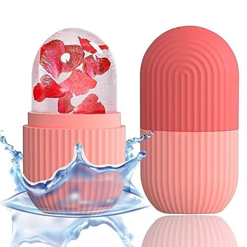 Ice Roller for Face Puffy Eyes and Neck Easy to Hold and Use Reusable Facial Beauty Ice Roller for Glowing and Clear Skin
